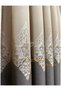 Cream - Brown, Panel Background Curtain, Luxury Patterned Curtain a Quality, Blackout 1*3 Frequent Pleats, (Single Panel) - 4