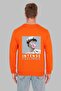 Intense Feelings Printed Unisex Oversize Hoodless Sweatshirt - Long Sleeve, Crew Neck