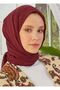 شال من الخيزران كراس باللون الأحمر الداكن