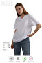 Women's V-Neck Short Sleeve Basic Summer White T-Shirt - 5