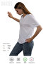 Women's V-Neck Short Sleeve Basic Summer White T-Shirt - 2
