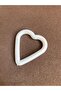 10 White Heart Rings - Fiber Macrame, 4.5 Cm Width and 5.5 Cm Length - 2
