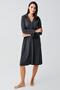 Women's Long Sleeve Stretchy Cotton Fabric Maternity Nightgown - 2