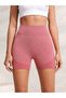 High Waist Hip Lift Seamless Yoga Shorts, High Stretchy Running Fitness Sports Shorts, Women's Ak - 4