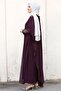 Plus Size Hijab Evening Dress - Deep Sandy Chiffon - 2