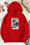 Unisex 2ip Raised DOTE NOSD Red Oversize Sweatshirt
