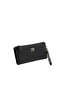 Black - Women's Wallet and Card Holder with Black Logo Sp1046 - 4