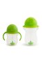 Click-Lock Spout Drinking Cup with Straw 6 Months+ 207 ml Green and 12 Months+ 296 ml Green - 2