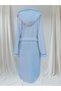 White Adult/Youth Cotton Bathrobe with Embroidered Trim, Triga Size S M L XL XXL Plus Size - 2