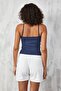 Navy Blue Thin String Strap Cotton Basic Undershirt 27274 - 6