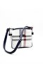 White - Navy Blue Plaid Women's Crossbody Bag Sp884 - 4