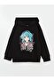 Hooded Printed Girls' Sweatshirt (W4)