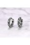 Striped Modern Ring Design Stainless & Tarnish Resistant 316L Steel Unisex Earrings
