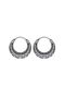 Antique Design Striped Hoop Stainless & Tarnish Resistant Vintage 316L Steel Unisex Earrings - 2