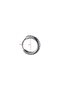 Dot Embroidered Hoop Thin Classic Stainless & Tarnish Resistant Unisex Snap-On Gray 316L Steel Earrings - 4