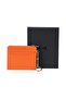 Genuine Leather Women's Card Holder |   Pia Key 1423 Orange - 5