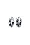 Striped Cutout Gothic Model Ring Mazgal Design Biker Anti-Tarnish & Anti-Rust 316L Steel Earring