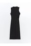 Lcw Vision Black Stand Collar Women's Dress - New Model - 2