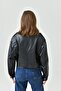 Siyah Oversize Bomber Ceket - 5