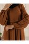 Princess Sleeve Hijab Dress Prayer Dress Mother's Dress Pom Pom Patterned Hijab Dress - 7