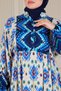 Alaçatı Dress Hijab Dress Summer Dress Shawl Pattern Dress Water Pattern Dress - 6
