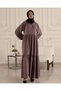 Front Zipper Two Layers Ruffle Detailed Aerobin Hijab Dress Prayer Dress Mother's Dress