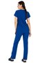 Sax Blue Lycra Thick Fabric Scrubs Doctor Nurse Jersey Bat Sleeve Surgical Suit - 5