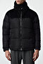 Black Regular Fit Hooded Winter Puffer Jacket Tmnaw25Mo00018 - 4