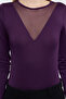 Mürdüm Bisiklet Yaka Tül Dekolteli Çıtçıtlı Esnek Örme Body TWOAW24BD00012 - 3