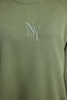 Haki Bisiklet Yaka Regular Fit Nakışlı Kalın İçi Polarlı Örme Sweatshirt TWOAW24SW00199 - 4