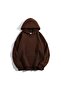 Oversize Plain Hooded Sweatshirt