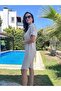Beige Polo Neck Midi Dress - 7
