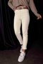 Penolope Women's High Waist Mom Women's Jean Trousers Ecru - 7