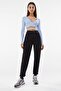 Penolope Women's Back to School Black Wide Fit Lycra Mom Jean (Full Fit)