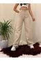Penolope Women's Beige Casual Mom Jeans