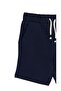 Baby Boy's Pocketed Lace-Up Shorts-Dark Blue - 2