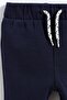 100% Cotton Lace-Up Baby Boy Pajama Bottom - Navy Blue - 2