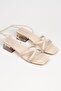 Women's Ankle Strap Stoned Transparent Heel Evening Dress Shoes - 2
