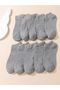 8 Pieces Short Gray Booties Ankle Socks 8 Pairs