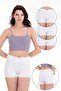 Laser Cut High Waist Shorts Set of 3 White