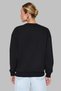 Unisex Oversize Long Sleeve Snoopy Printed Crew Neck Hoodless Sweatshirt Cotton - 4