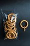 Rustic Curtain Ring and Clip Oak Color - 10 Pieces