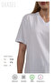 Women's V-Neck Short Sleeve Basic Summer White T-Shirt - 4