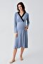 Long Sleeve Lycra Viscose Maternity Nightgown Dressing Gown Set - 3