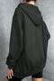Women's Hooded Anthracite Zippered 3 Three Thread Fleece Kangaroo Oversize Sweatshirt Zip Up Hoodie - 2