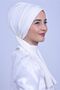 Women's Dubai Bonnet Shawl, Daily Plain Ecru Color Headscarf Hijab Clothing