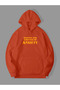 3 thread anxiety printed orange kangaroo pocket hooded sweatshirt hoodie