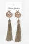 Long Gold Earrings with Starfish and Oyster Detail and Tassels - 2