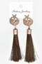 Long Gold Earrings with Starfish and Oyster Detail and Tassels - 2