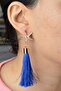Starfish Figured Long Gold Earrings with Tassels